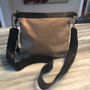 Black and Tan leather crossbody